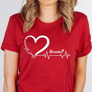 Camiseta personalizada Heart Warrior, camiseta personalizada Heart Warrior Gift, camiseta de conscientização sobre doença cardíaca, camiseta de cardiologia, camiseta de conscientização sobre o mês das doenças cardíacas