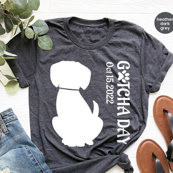 Custom Adoption Day Shirt, Personalized Gifts for Dog Mom, Adoption Day Gifts for Dog Owners, Dog Mama Sweatshirt, Graphic Tees for Dog Dad