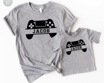 Custom Gamer Shirt, Personalized Gamer Gifts, Gifts for Him, Customized Game Graphic Tees, Customizable Gaming Outfit, Kids Shirts