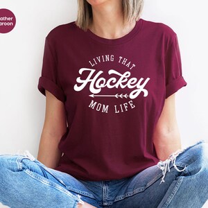 Hockey Mom Shirt, Hockey Gifts for Mom, Hockey Mom Sweatshirt, Living That Hockey Mom Life Tshirt, Hockey Mama Clothing image 6