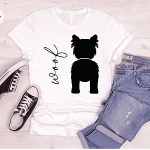 Camisetas con estampados de perros para dueños de perros, regalos para mamás perrunas, lindas camisetas de terrier para mamás perrunas, camiseta de cumpleaños de Westie Terrier, regalos para perros para ella imagen 7