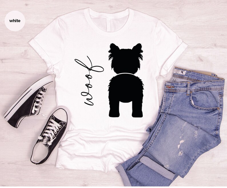 Camisetas con estampados de perros para dueños de perros, regalos para mamás perrunas, lindas camisetas de terrier para mamás perrunas, camiseta de cumpleaños de Westie Terrier, regalos para perros para ella imagen 7