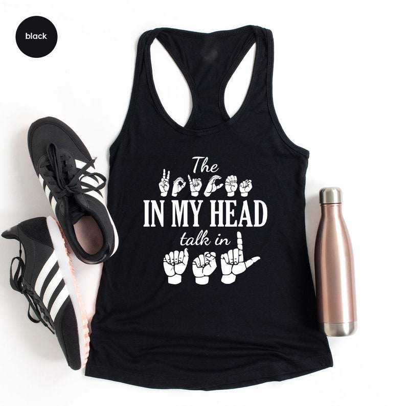 ASL Teacher Gift, Sign Language Tshirt, ASL Awareness T-Shirt, Deaf Community Shirt, American Sign Language Vneck Shirts, Motivational Gifts image 6