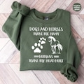Horse Love Sweatshirt, Country Girl Long Sleeve TShirt, Southern Hoodie, Horse Hooded, Dog Outfit, Dog Mom Gifts, Dogs And Horses Sweatshirt
