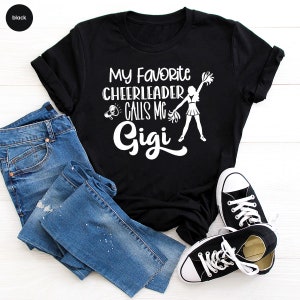 My Favorite Cheerleader Calls Me Gigi Shirts for Grandma, Cute Grandma Gifts, Cheerleader Gifts from Grandma, Funny Saying Gigi Shirts Bild 5