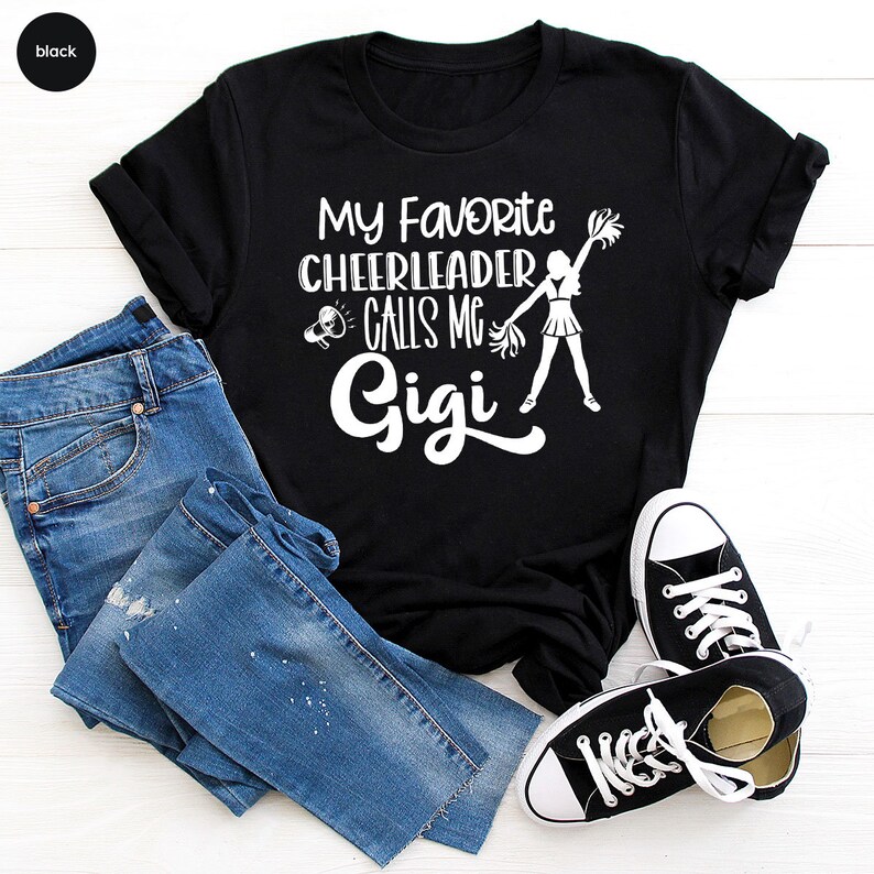 My Favorite Cheerleader Calls Me Gigi Shirts for Grandma, Cute Grandma Gifts, Cheerleader Gifts from Grandma, Funny Saying Gigi Shirts Bild 5
