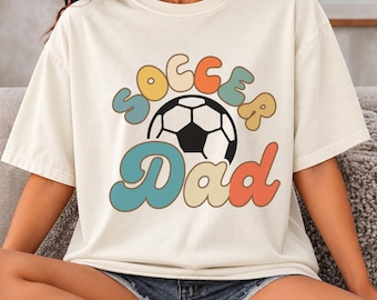 Comfort Colors® Retro Soccer Dad Shirt, Vintage Game Day Tank Top, Father's Day Gift, Soccer Dad Gift, Coach Appreciation, Team Spirit