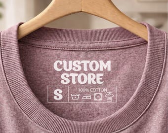 Custom Logo Branding Tee, Personalized Small Business Apparel, Youth and Adult Logo Shirt, Custom Neck Label Print, Company Logo Tee