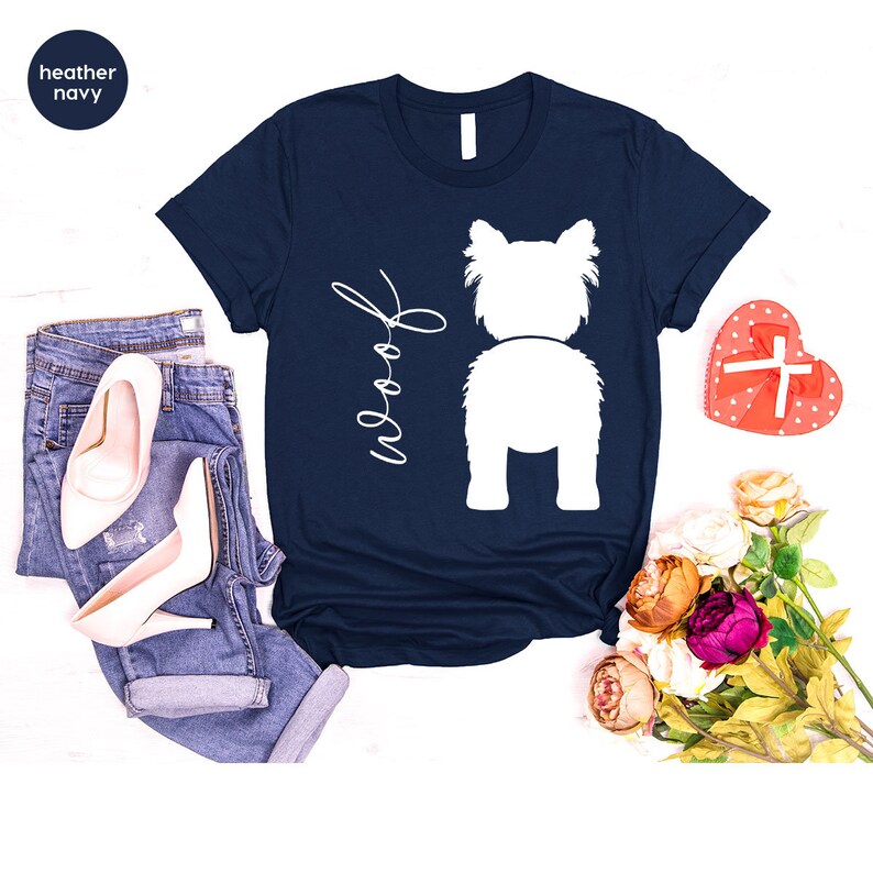 Camisetas con estampados de perros para dueños de perros, regalos para mamás perrunas, lindas camisetas de terrier para mamás perrunas, camiseta de cumpleaños de Westie Terrier, regalos para perros para ella imagen 9