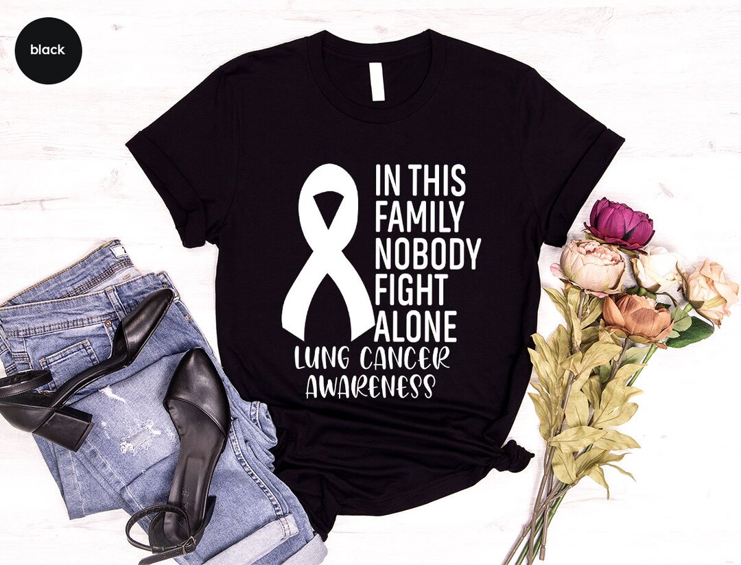 Lung Cancer Gifts, Awareness Month Clothing, Cancer Ribbon Graphic Tees ...