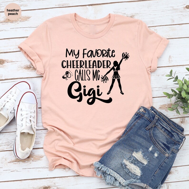 My Favorite Cheerleader Calls Me Gigi Shirts for Grandma, Cute Grandma Gifts, Cheerleader Gifts from Grandma, Funny Saying Gigi Shirts Bild 7