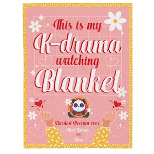 K-Drama Decke, Geschenk für Drama Fan, Home Decor, Kdrama Wohnkultur, Kpop Geschenke, K-drama Decke, K Drama Merch, Decke kpop