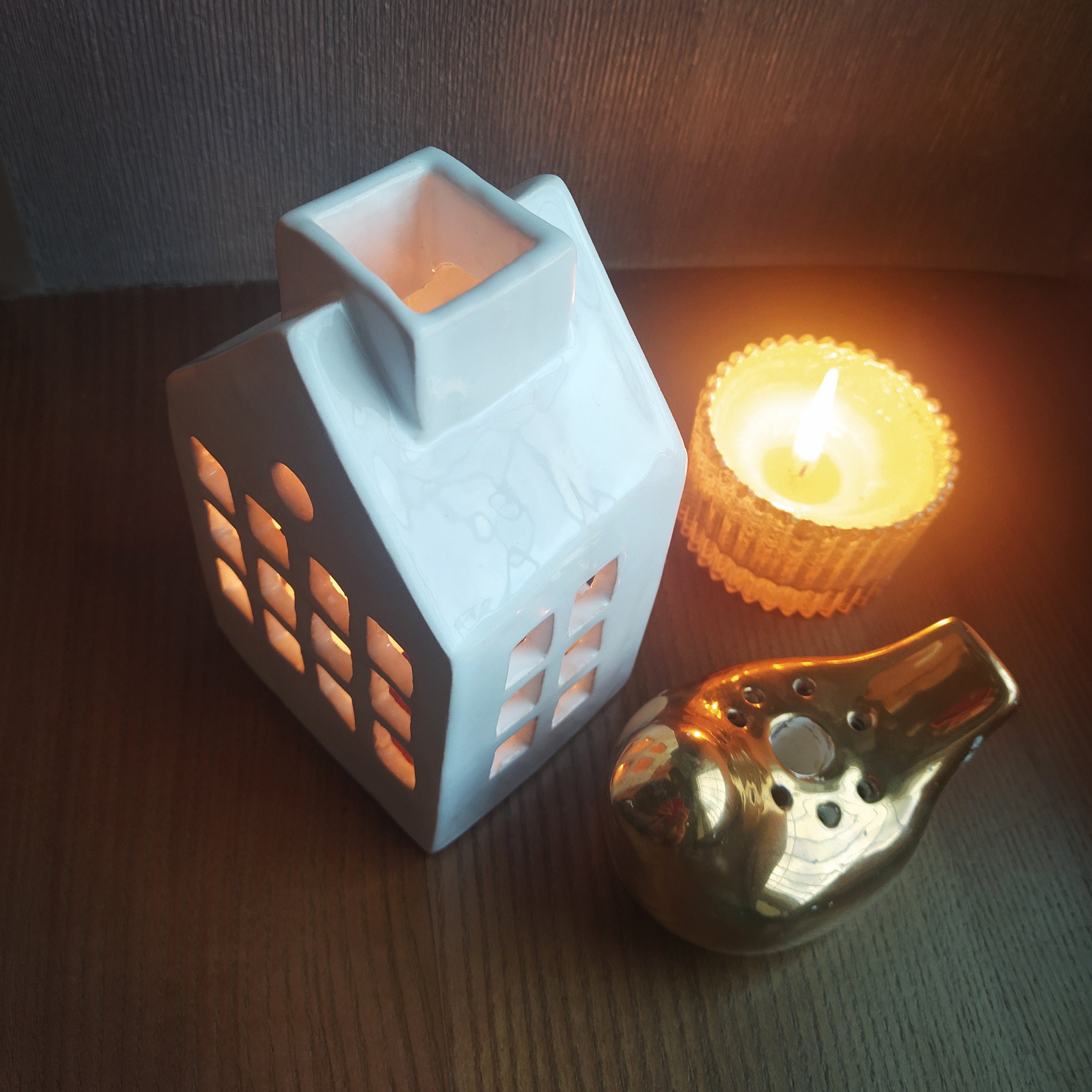 White Ceramic House Candle Holder / Handmade Minimalist Candle Etsy