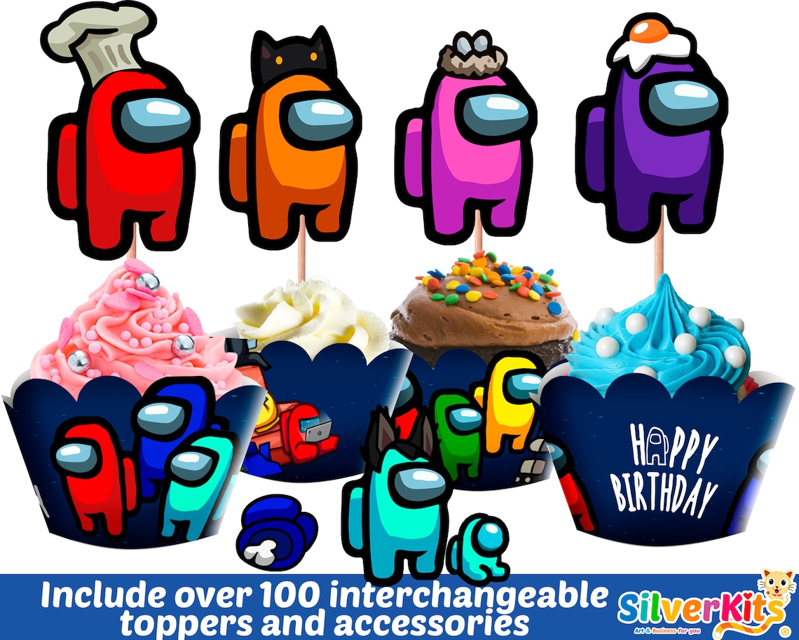 Among us Cake Topper Choose the color you like Included Etsy