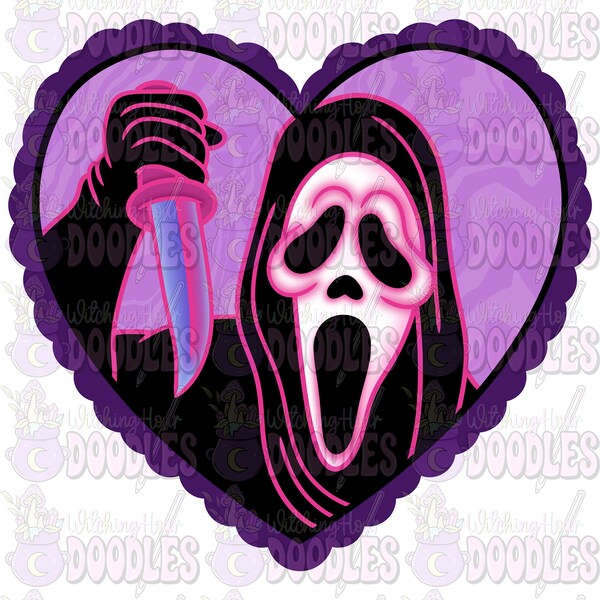 Ghostface PNG, Horror Icon, Valloween png, Spooky Valentine, Horror Valentine, Scream Movie png, Scary Movie png, Shirt Sublimation