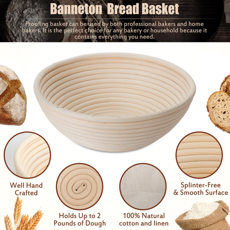 MOST COMPLETE Bread Proofing Baskets Set of 2 Etsy