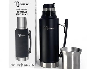2-in-1 Mate Thermos - Tempera 1L | Mate-coffee-tea | Integrated 240ml Cup/gourd  | Hot 24h, Cold 30h, Iced 96h | 5-year Warranty - Etsy