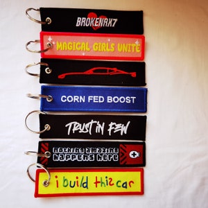 Custom Embroidery Keychain, Custom Keychain, Fabric Embroidered Key Ring, Personalized Keychain, Key Tag for Bag, Embroidery Patch, Key Tag