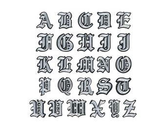 Letter Patch Patches Iron on / Sew on Alphabet Embroidery, embroidery letter patch, embroidery letters