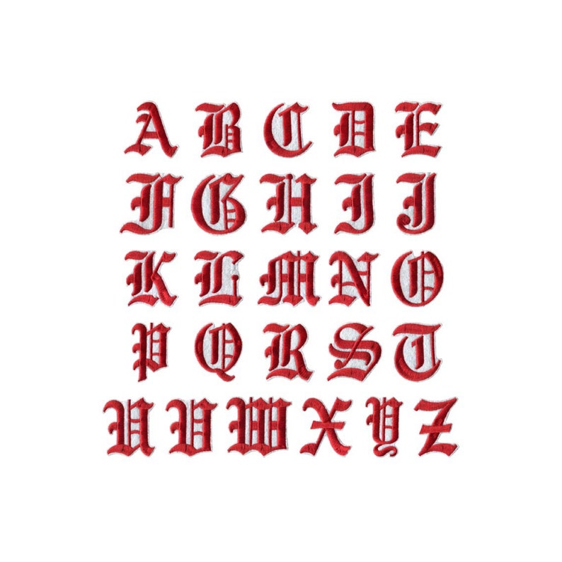 Letter Patch Patches Iron on / Sew on Alphabet Embroidery - Etsy
