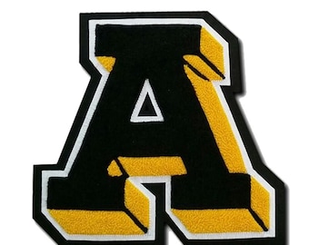 Chenille Varsity Letter Patches, Custom Letterman Patches, Iron on Patches, swing Patches
