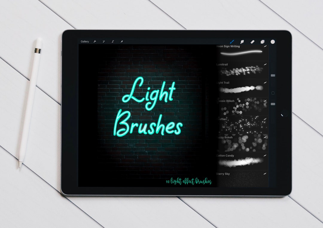 Procreate Digital Brushes Light Effects 10 Pack - Etsy
