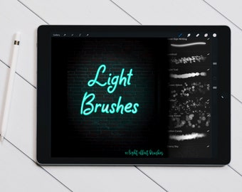 Procreate デジタルブラシ ライトエフェクト 10 パック