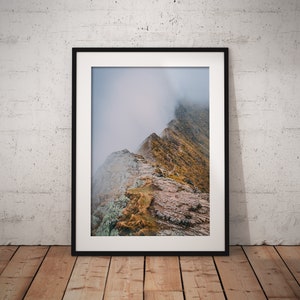 Into the Clouds | Striding Edge Helvellyn, the Lake District | Print