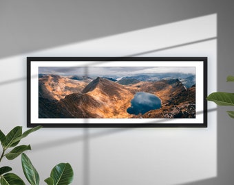 Helvellyn Plateau Panoramic | Striding Edge | Swirral Edge & Red Tarn | The Lake District | Print