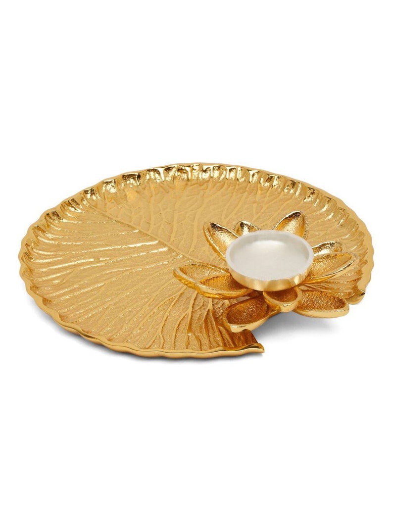 Brass Golden Festive Pooja Plate Indian Traditional Poojan Etsy