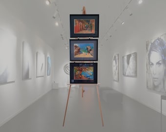 Ausstellungsstaffelei, Standstaffelei, Ausstellungsstaffelei für Hochzeiten, Ausstellungsstaffeleiständer, Bodenstaffelei zum Malen, Staffelei für mehrere Gemälde