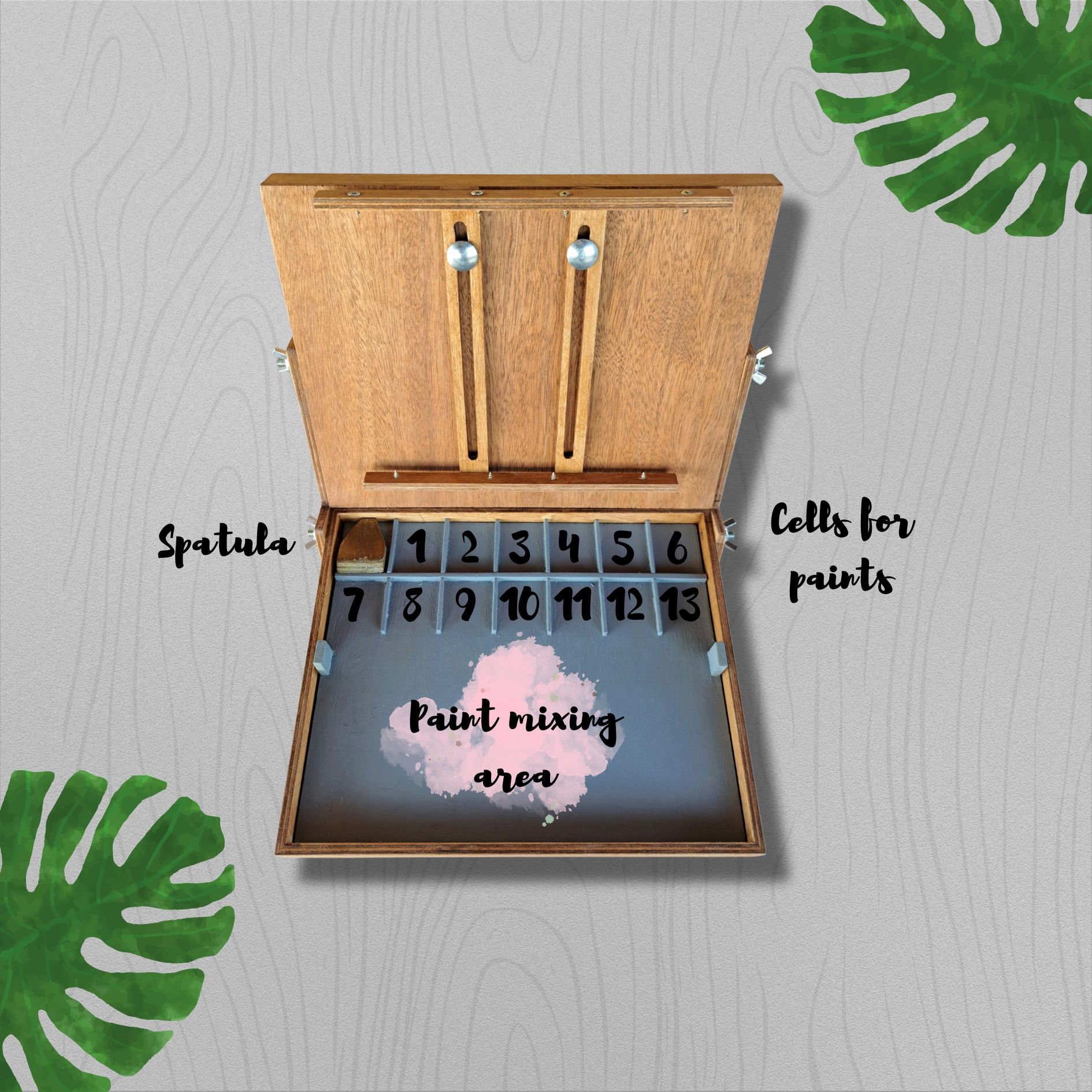 Boîte à chevalet portable MEEDEN pour artiste, chevalet français, boîte à chevalet de croquis avec rangement, chevalet de plein air pour la peinture