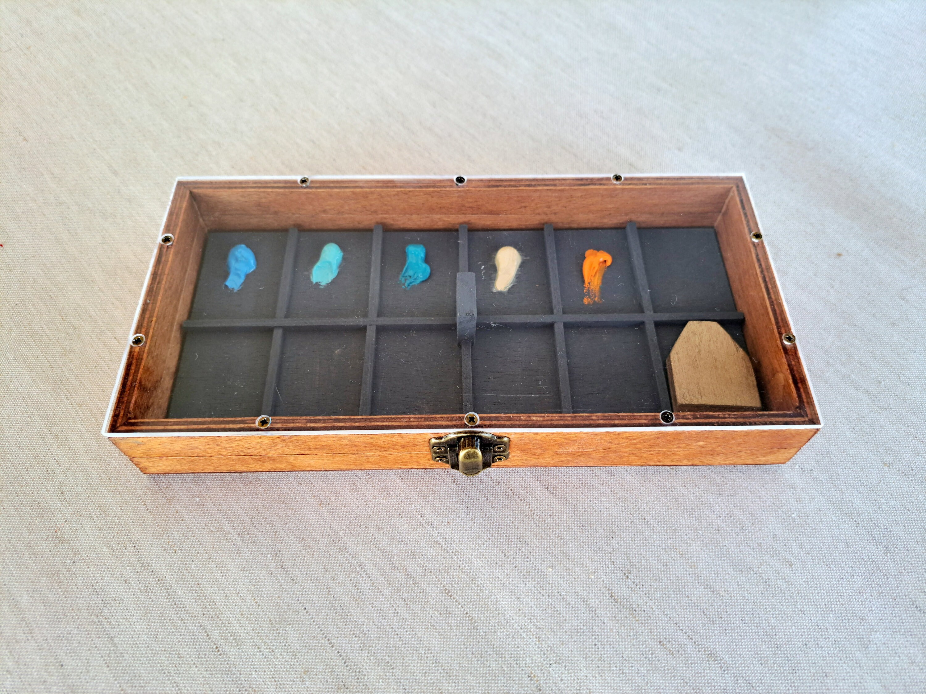 Mini Stawet Palette Case for Oil Paints With Transparent Cover, Oil Paint Palette, Box for Oil