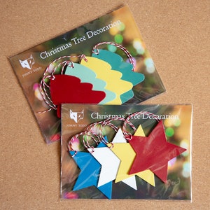 Leather Christmas Star Decorations Set image 5