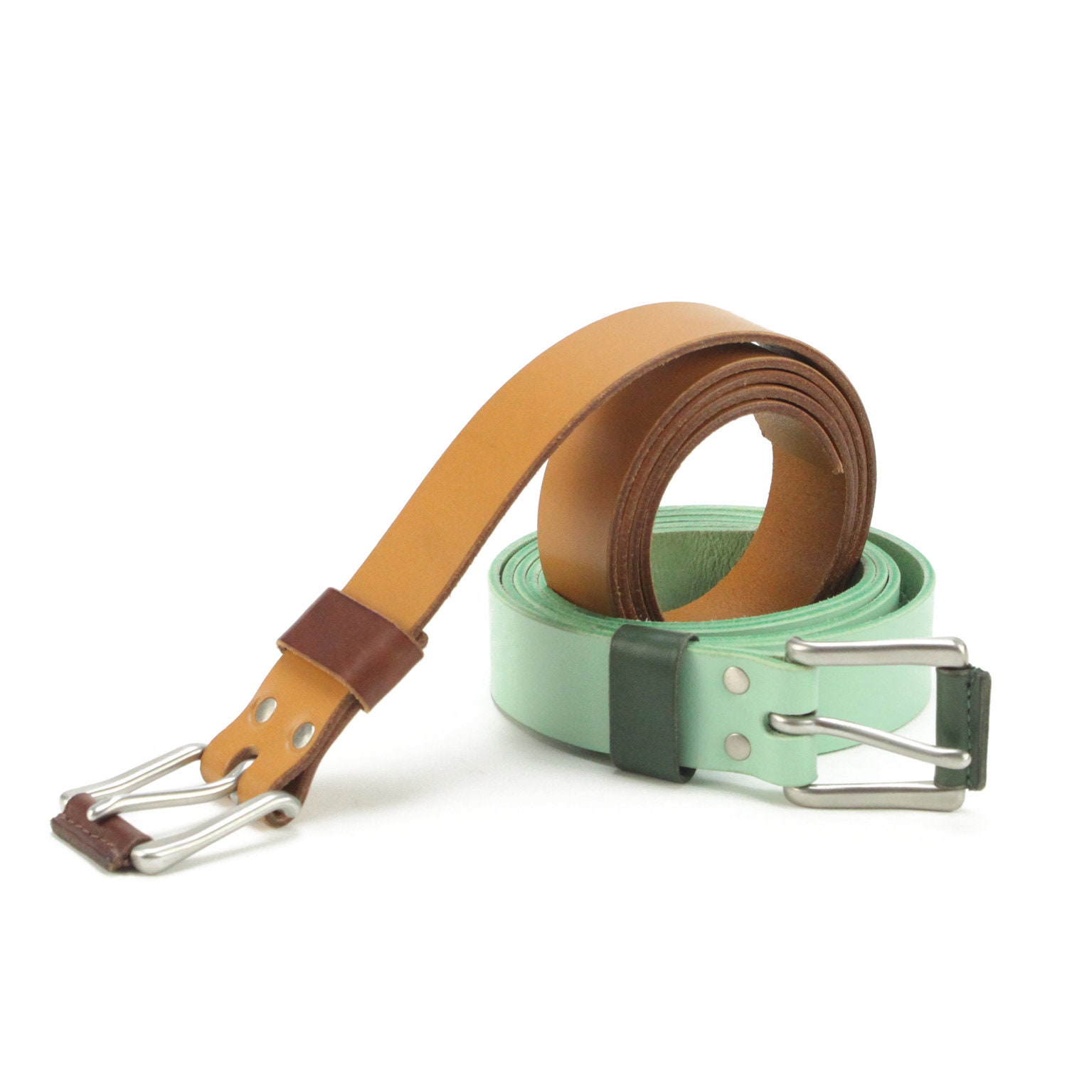 0040~30mm paint effect leather belt main image 0