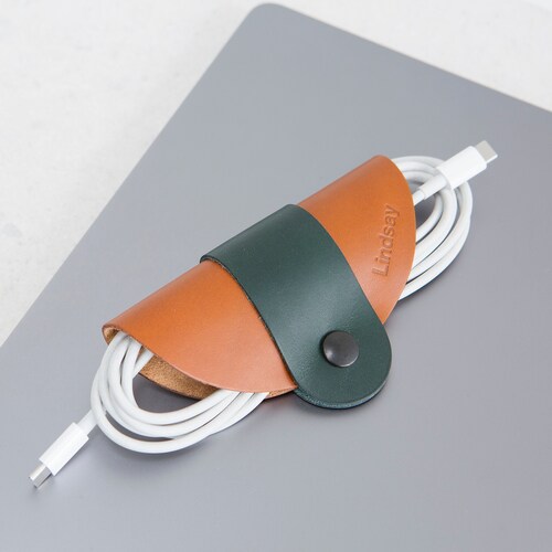 Large Leather Cable Organiser