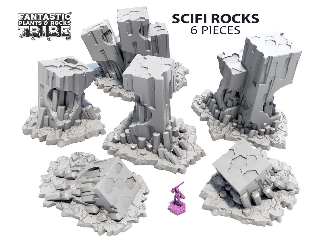 Scifi Rocks Alien Scenery Terrain for War Games 28mm/32mm - Etsy