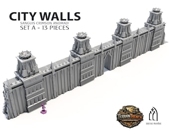 City Walls - SET A - Modular Scenery Terrain for War Games 28/32mm