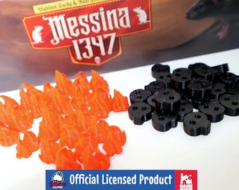 Messina 1347 - 3D upgraded Fire and plague tokens - Official Licensed Product