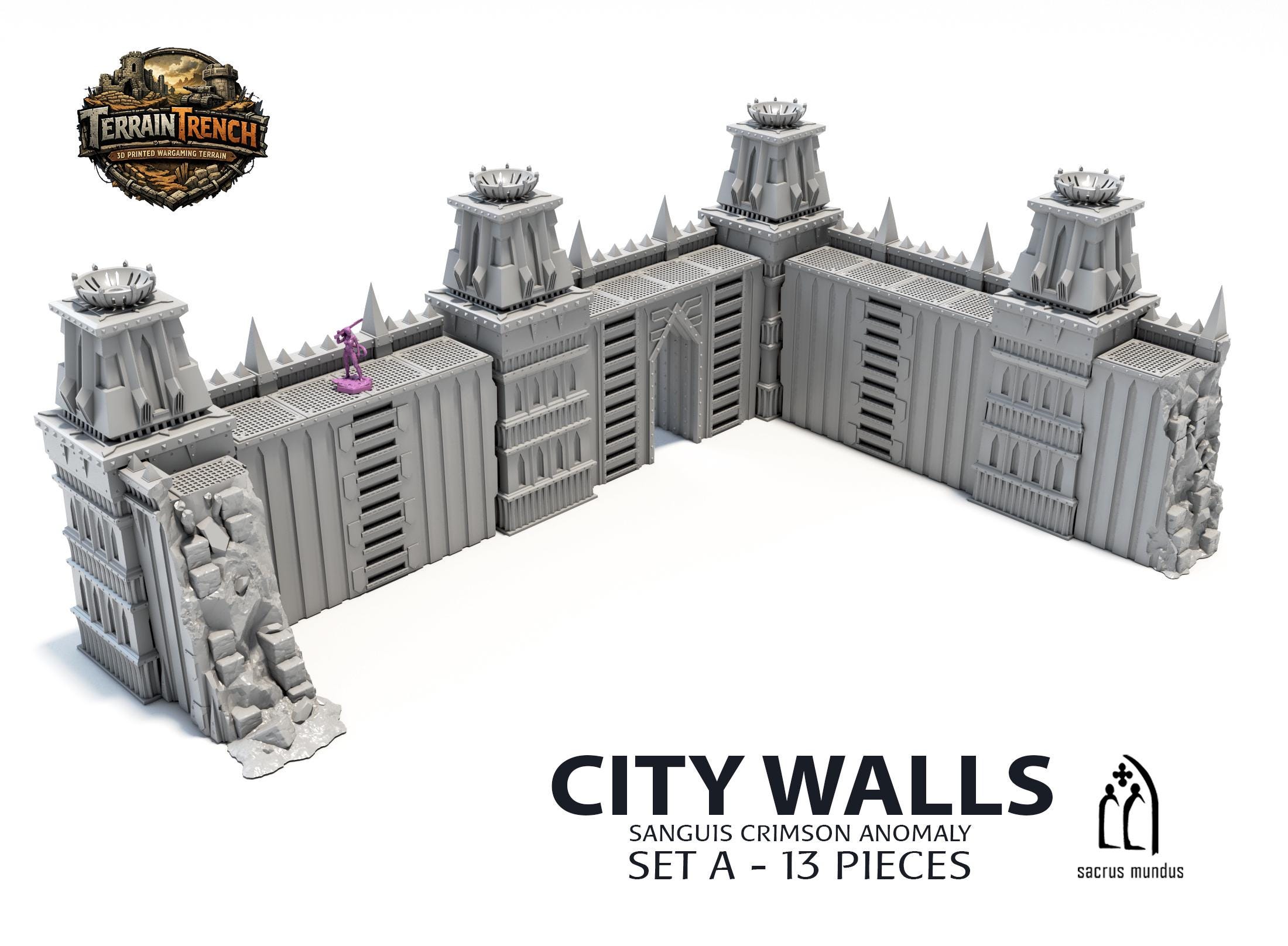City Walls - SET A - Modular Scenery Terrain for War Games 28/32mm - Etsy