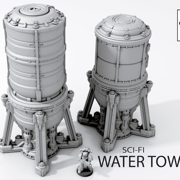 Sci-Fi Watertorens Terrein Tech Landschap Terrein 28/32mm