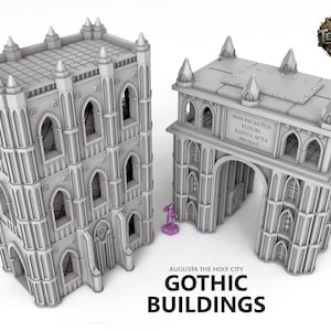 Gotische gebouwen: landschapsterrein voor wargames: 28 mm/32 mm