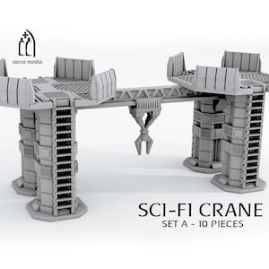 Modular Sci-fi Platform Crane - Scenery Terrain set for War Games 28/32mm