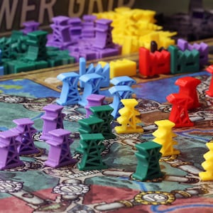 Upgraded tokens for Power Grid board game