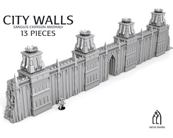 City Walls - SET A - Modular Scenery Terrain for War Games 28/32mm