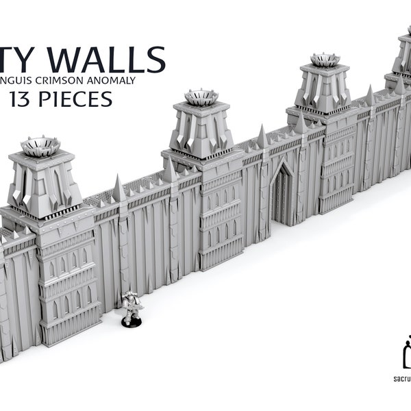City Walls - SET A - Modular Scenery Terrain for War Games 28/32mm