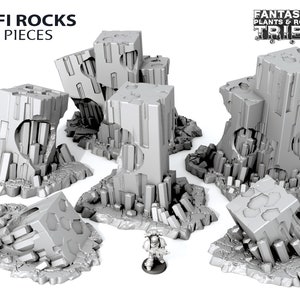 Scifi Rocks Alien Scenery Terrain for War Games 28mm/32mm