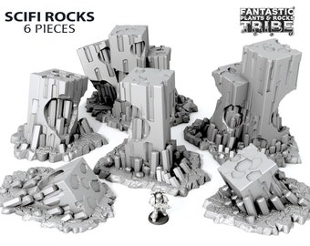 Scifi Rocks Alien Scenery Terrain pour jeux de guerre 28 mm/32 mm