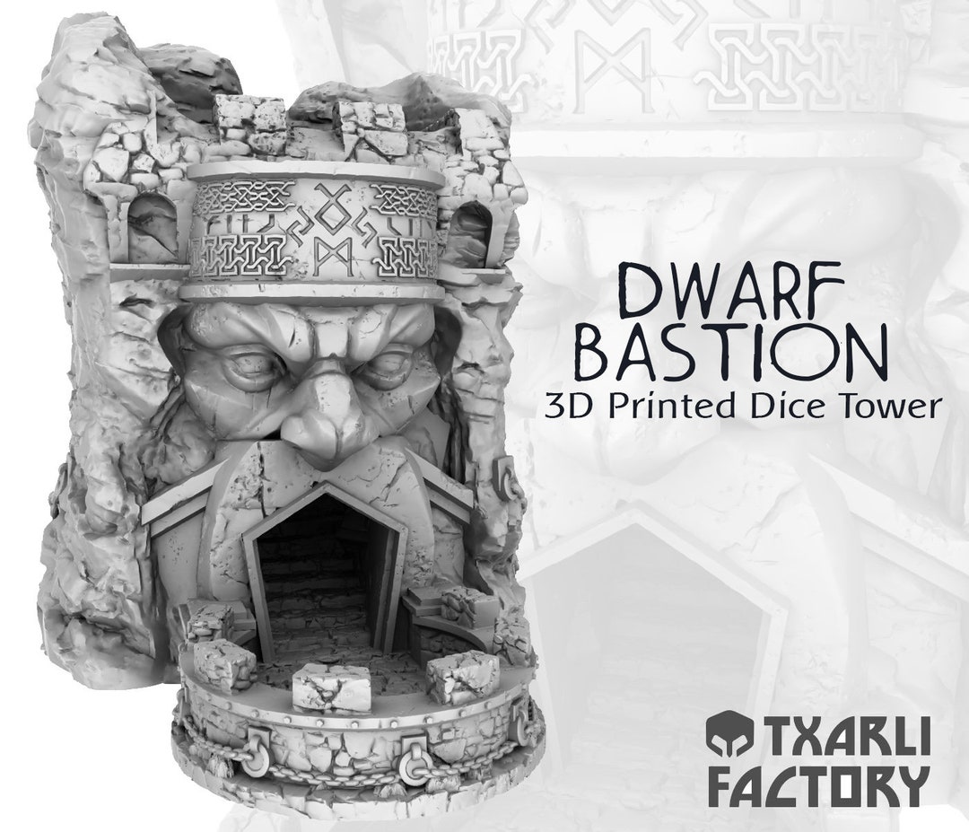 Dwarf Bastion 3D Printed Dice Tower Lotr Terrain Txarli - Etsy