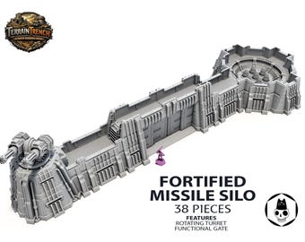 Silo de misiles fortificado - Terreno de escenografía para juegos de guerra de 28/32 mm